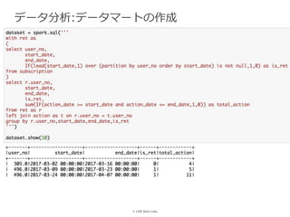 © LINE Data Labs
データ分析:データマートの作成
 