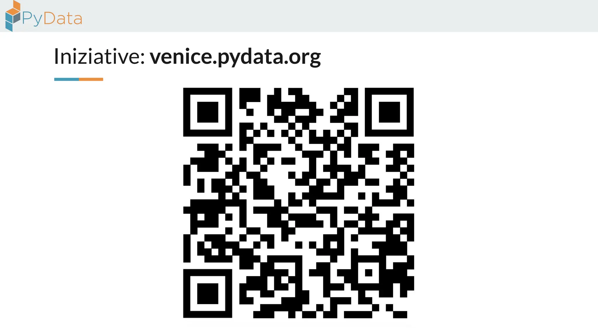 Iniziative: venice.pydata.org
 