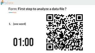 Form: First step to analyze a data ﬁle ?
1. [one word]
 