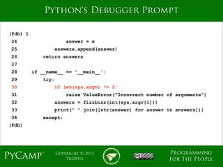 Python Debugging Fundamentals | PDF