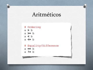 Aritméticos
 