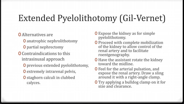 Open Pyelolithotomy | PPTX