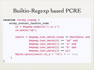 Builtin-Regexp based PCRE

 