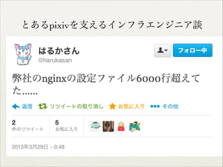 とあるpixivを支えるインフラエンジニア談

 