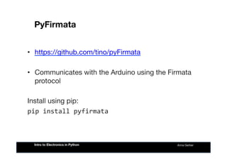 Intro to Electronics in Python | PPT