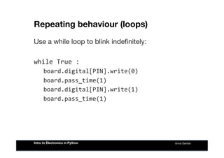 Intro to Electronics in Python | PPT image.