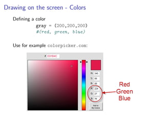 Pygame presentation | PDF