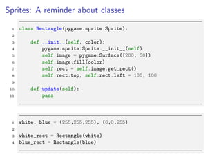 Pygame presentation | PDF