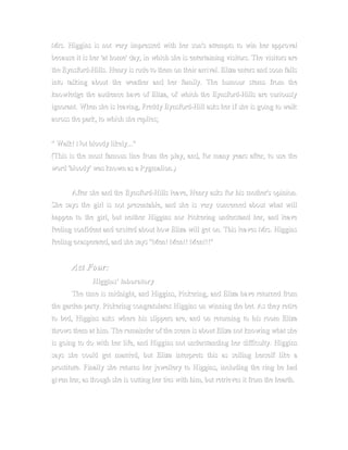 Pygmalion Script Pygmalion | DOC