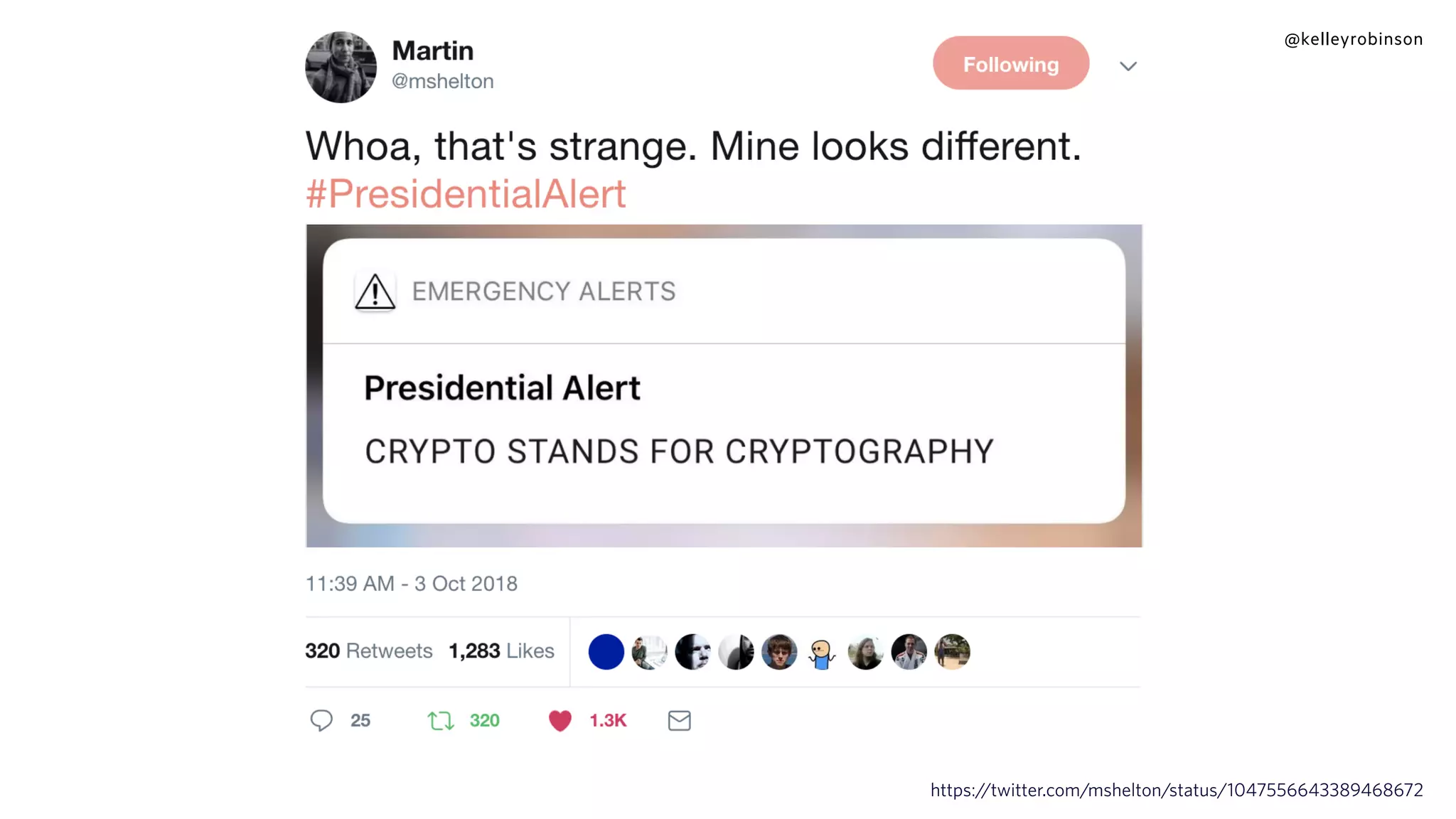 @kelleyrobinson
https://twitter.com/mshelton/status/1047556643389468672
 