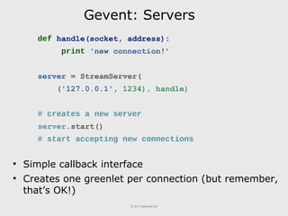 Real-Time Python Web: Gevent and Socket.io Slide 8