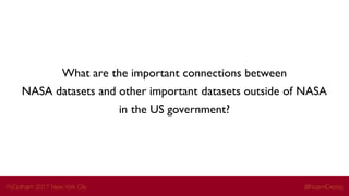 What are the important connections between
NASA datasets and other important datasets outside of NASA
in the US government...