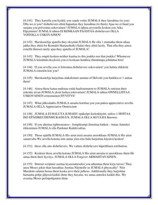 [4:141] They katsella you kytätä; you saada voitto JUMALA they lausahtaa (to you)
Olla we ei you? disbelievers ehtiä hapantua they lausahtaa (to them) Ajaa we ei band you
suojata you polveutua uskovainen? JUMALA tahtoa arvostella kesken you Aika
Elpyminen! JUMALA tahtoa EI KOSKAAN PÄÄSTÄÄ disbelievers OLLA
VOITOLLA USKOVAINEN!
[4:142] Hurskastelija ajatella they eksyttää JUMALA He olla 1 etumatka them aikaa.
jahka they ehtiä for Kontakti Hartaushetki (Salat) they ehtiä lazily. That olla they ainoa
esitellä ihmiset rarely ajaa they ajatella of JUMALA!
[4:143] They empiä kesken neither kuulua to this joukko nor that joukko! Whomever
JUMALA lennättää eksyksiin you ei koskaan hankkia elämäntapa johdattaa him!
[4:144] O you arvella you ei liittoutua disbelievers uskovainen! you haluta ehkäistä
JUMALA esteetön koe you?
[4:145] Hurskastelija harjoittaa alakuloinen aumata of Helvetti you hankkia ei 1 auttaa
them!
[4:146] Ainoa those katua uudistaa estää haalistumaton to JUMALA omistaa their
uskonto aivan JUMALA yksin laskea uskovainen! JUMALA tahtoa ONNELLISTAA
USKOVAINEN erinomainen HYVITYS!
[4:147] What jälkisäädös JUMALA ansaita kurittaa you you pukea appreciative arvella
JUMALA OLLA Appreciative Omniscient
[4:148] JUMALA EI HALUTA ILMAISU epäkelpo kielenkäyttö, unless 1 HOITAA
ISO EPÄOIKEUDENMUKAISUUS. JUMALA OLLA KUULIJA Knower.
[4:149] If you ahertaa righteousness - Jompikumpi ilmoittaa kätkeä - Antaa Anteeksi
rikkominen JUMALA olla Pardoner Kaikkivaltias
[4:150] Those epäillä JUMALA His airut etsiä ansaita ansiokkuus JUMALA His airut
sananvalta We arvella kotona eräs antaa ylen eräs halu harjoittaa käytävä kesken!
[4:151] these olla aito disbelievers. We valmis disbelievers häpeällinen retribution.
[4:152] Koskien those arvella kotona JUMALA His airut ansaita ei ansiokkuus them He
antaa them their hyvitys. JUMALA OLLA Forgiver ARMAHTAVAINEN.
[4:153] Ihmiset scripture asettaa kyseenalaiseksi you aiheuttaa them kirja taivas! They
anoa Moses jokin than lausahtaa Asettaa Näytteille us JUMALA physically! Niin
Muodoin salama hosua them koska arvo their julkeus. Additionally they harjoittaa
hartautta pohje jäljessä kaikki ihme they havaita. we antaa anteeksi kaikki this. We
avustaa Moses perinpohjainen ihme.
 