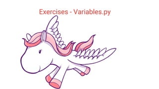 Exercises - Variables.py
 