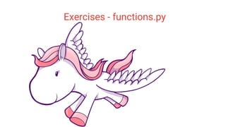 Exercises - functions.py
 