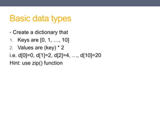 Basic use of Python (Practice) | PPTX