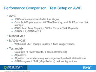 PyMADlib - A Python wrapper for MADlib : in-database, parallel, machine ...