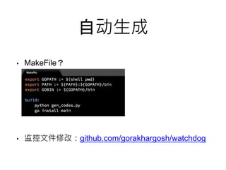 Զ 
? MakeFile 
? ļ޸ģgithub.com/gorakhargosh/watchdog 
 