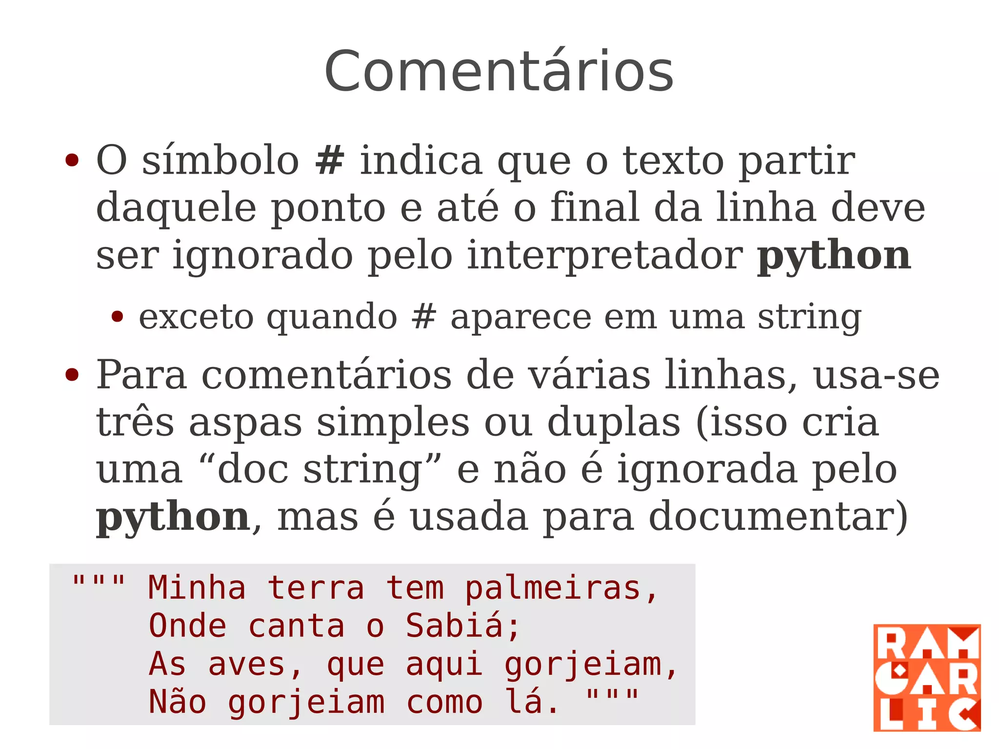 Python: a primeira mordida