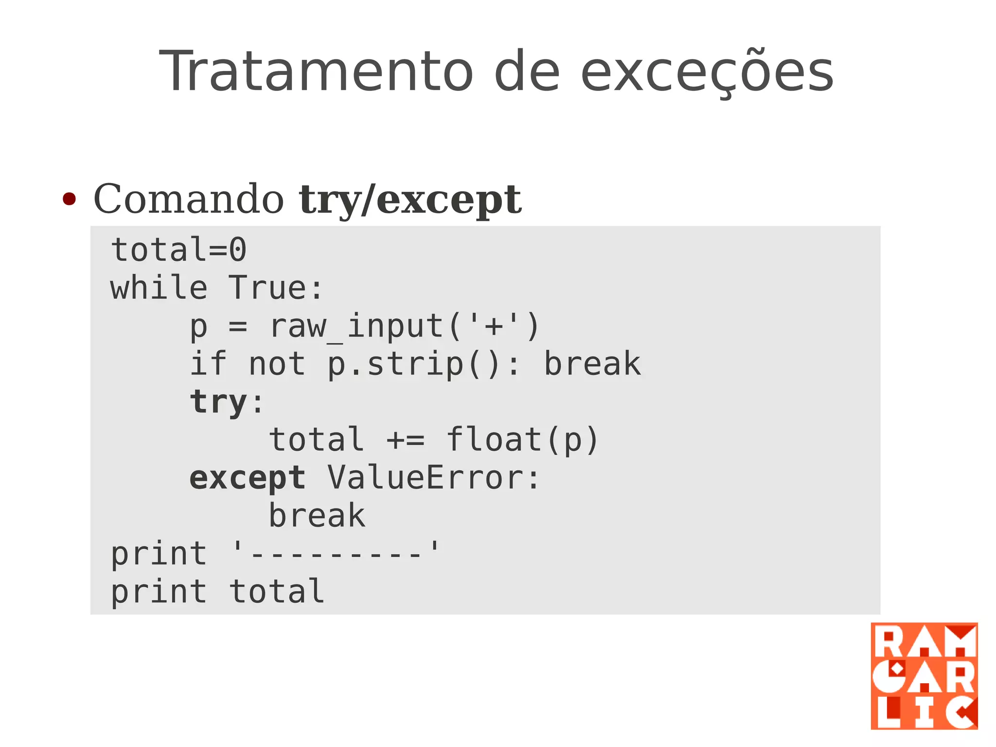 Python: a primeira mordida