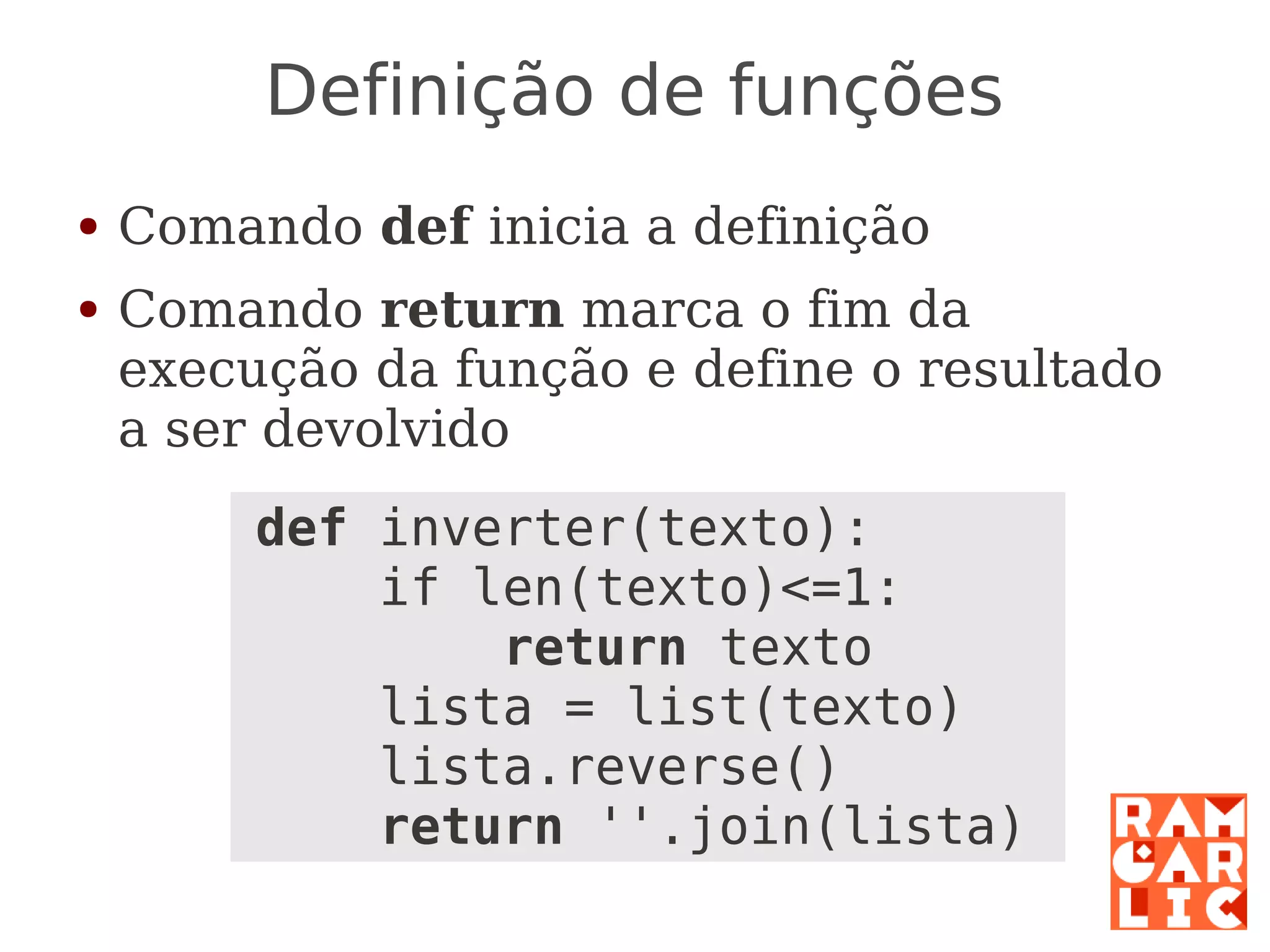 Python: a primeira mordida