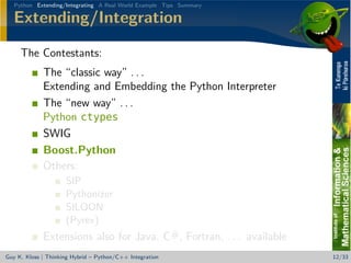 Thinking Hybrid - Python/C++ Integration