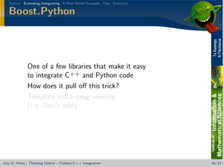Thinking Hybrid - Python/C++ Integration