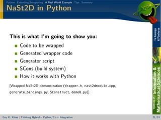 Thinking Hybrid - Python/C++ Integration