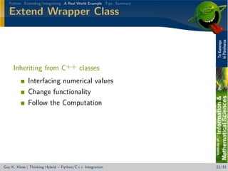 Thinking Hybrid - Python/C++ Integration
