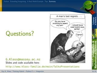 Thinking Hybrid - Python/C++ Integration