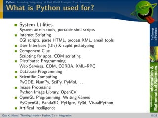 Thinking Hybrid - Python/C++ Integration | PPT