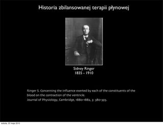 Sidney Ringer Płynoterapia zbilansowana. podstawy fizjologiczne | PDF