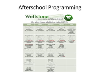 Afterschool Programming
 