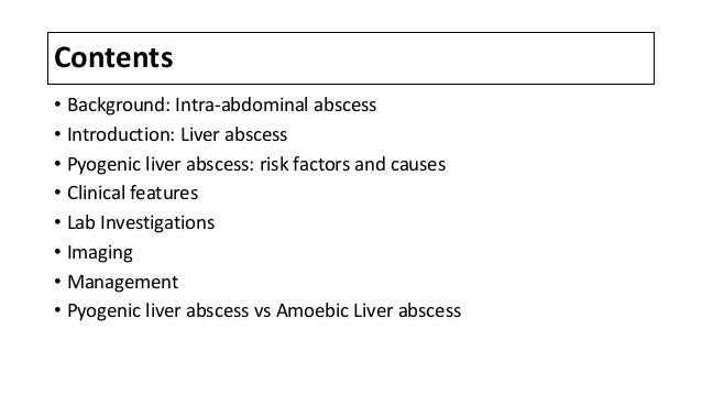 pyogenic liver abscess