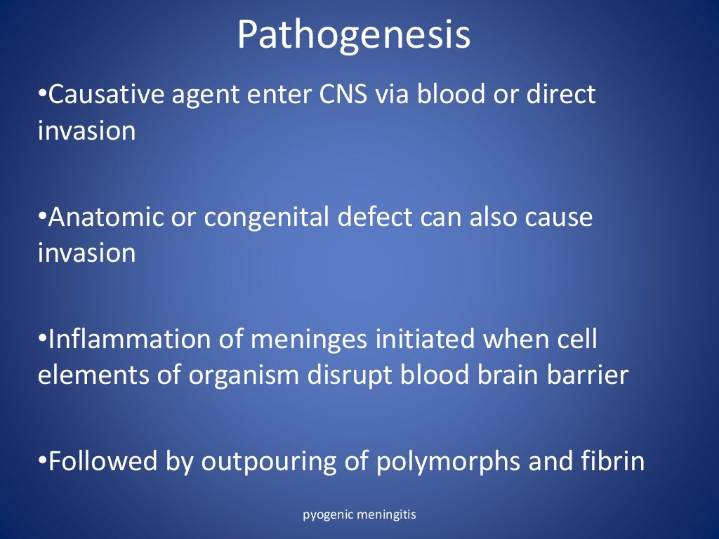 pyogenic meningitis