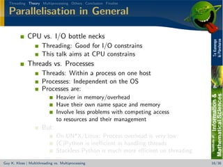 Beating the (sh** out of the) GIL - Multithreading vs. Multiprocessing