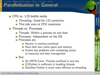 Beating the (sh** out of the) GIL - Multithreading vs. Multiprocessing