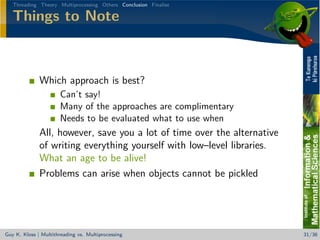 Beating the (sh** out of the) GIL - Multithreading vs. Multiprocessing