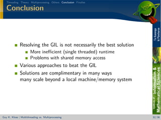 Beating the (sh** out of the) GIL - Multithreading vs. Multiprocessing