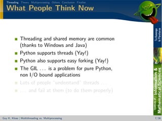 Beating the (sh** out of the) GIL - Multithreading vs. Multiprocessing