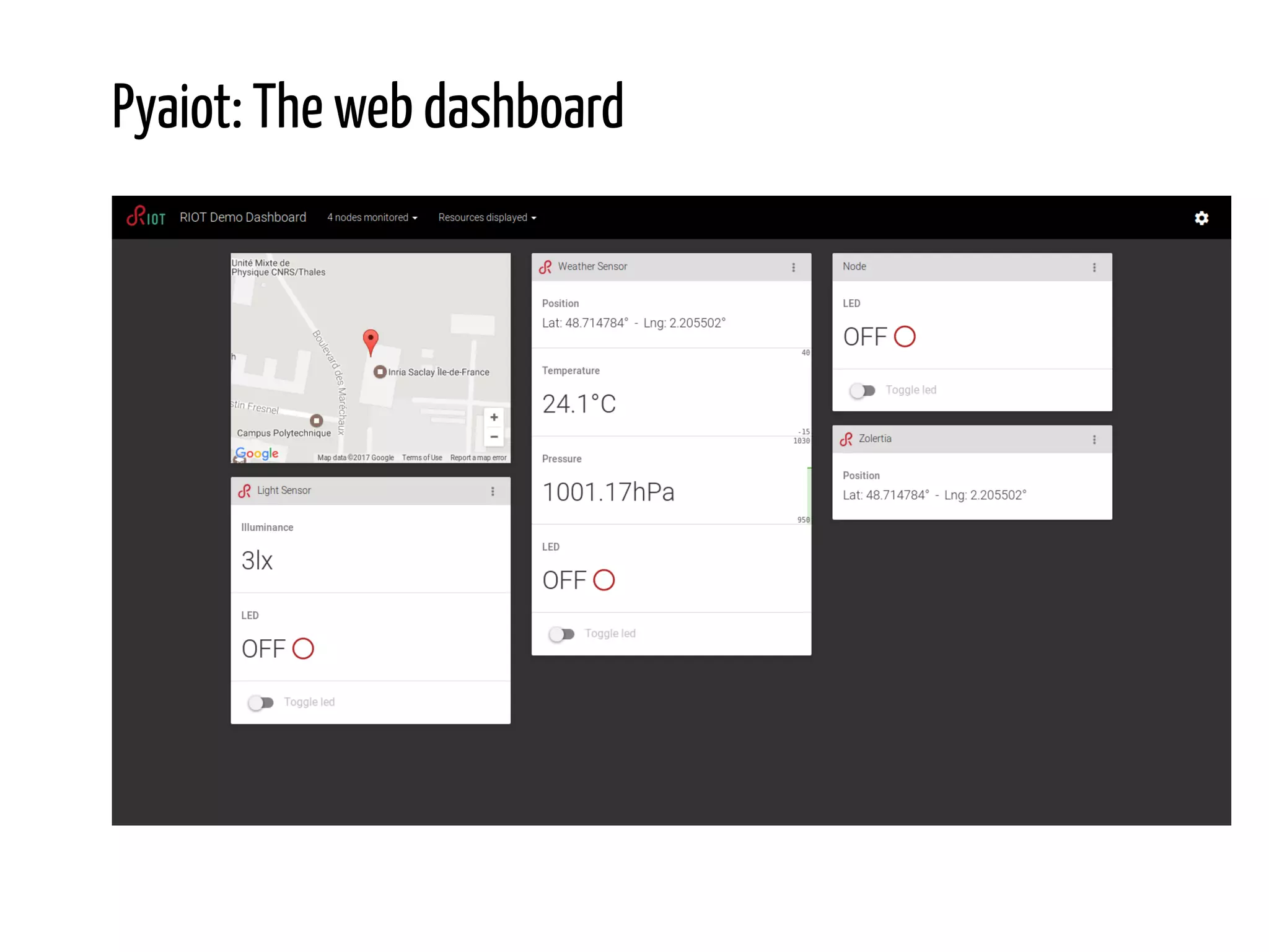 Pyaiot: The web dashboard 