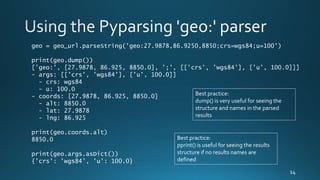 Writing Parsers in Python using Pyparsing
