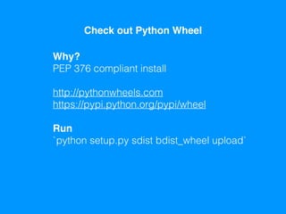 Share your code with the Python world by creating pip packages | PDF