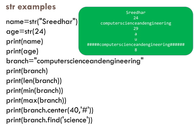 Python Programming Strings