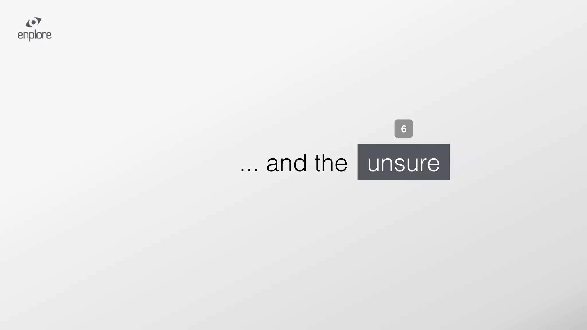unsure
6
... and the
 