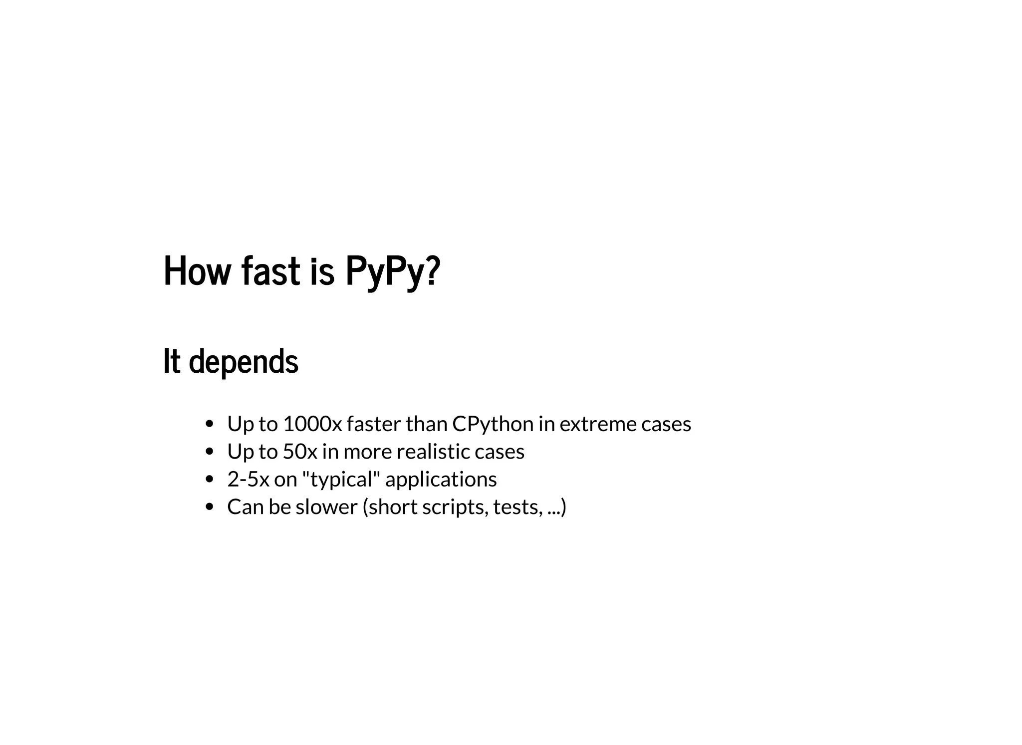 Pythonic doesn't mean slow! | PPT