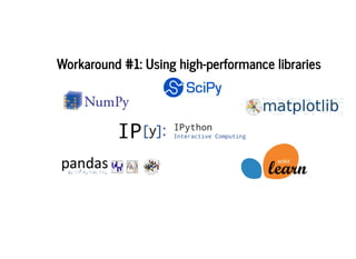 Workaround #1: Using high-performance librariesWorkaround #1: Using high-performance libraries
 