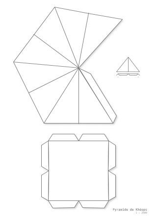 Pyramide de khéops en papier