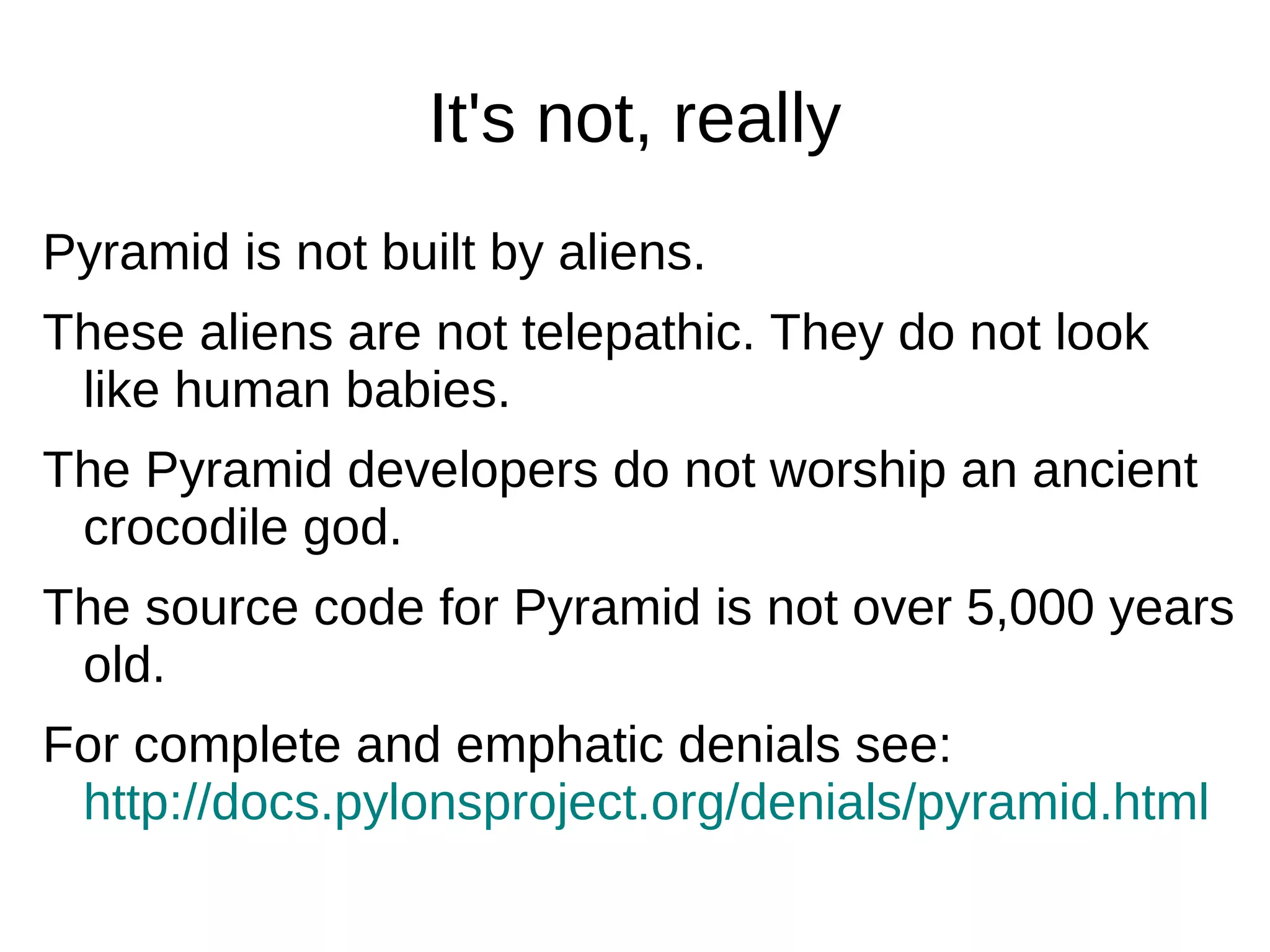 It's not, really Pyramid is not built by aliens. 