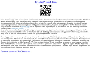 Pyramids Essay | PDF